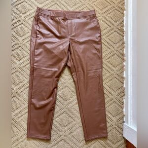 J. Jill Tan Faux Leather Jacket